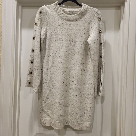 Madewell Donegal sweater dress with button down sleeves, Small - Picture 1 of 11